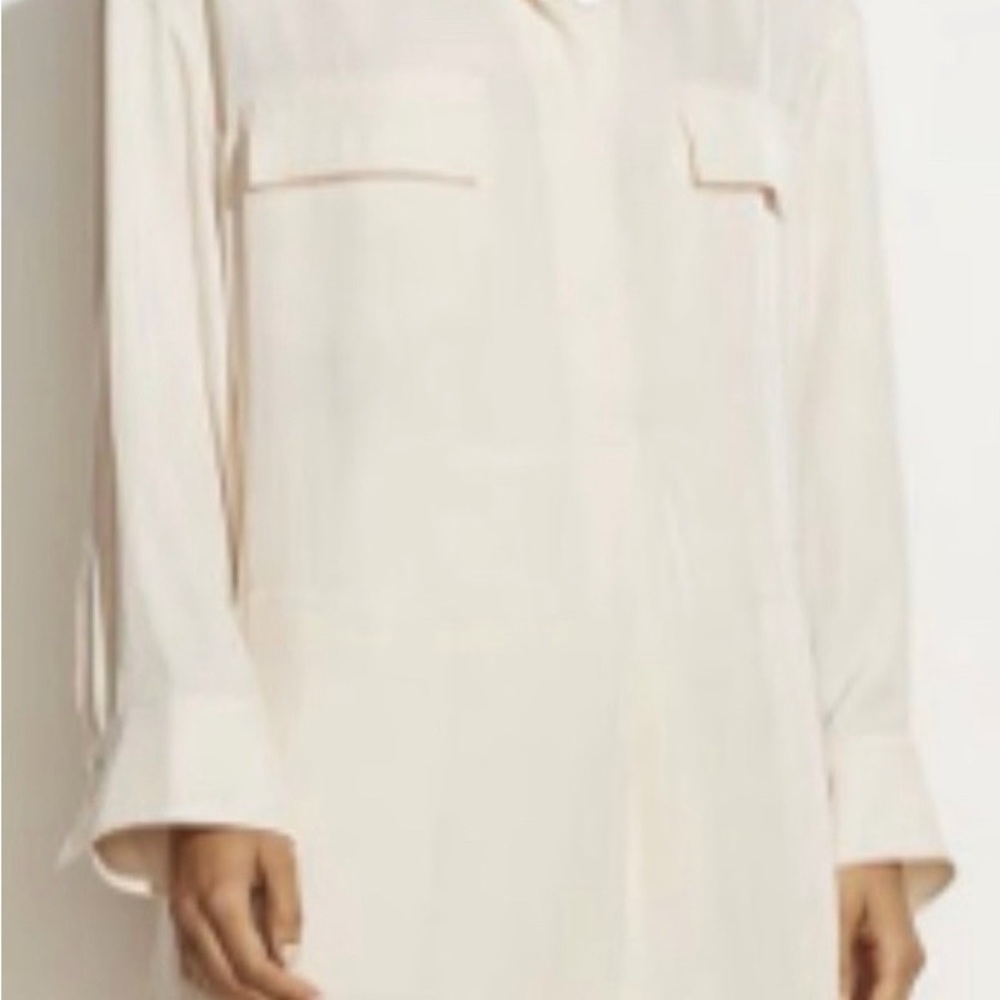 Vince Ivory Utility Shirt Dress
